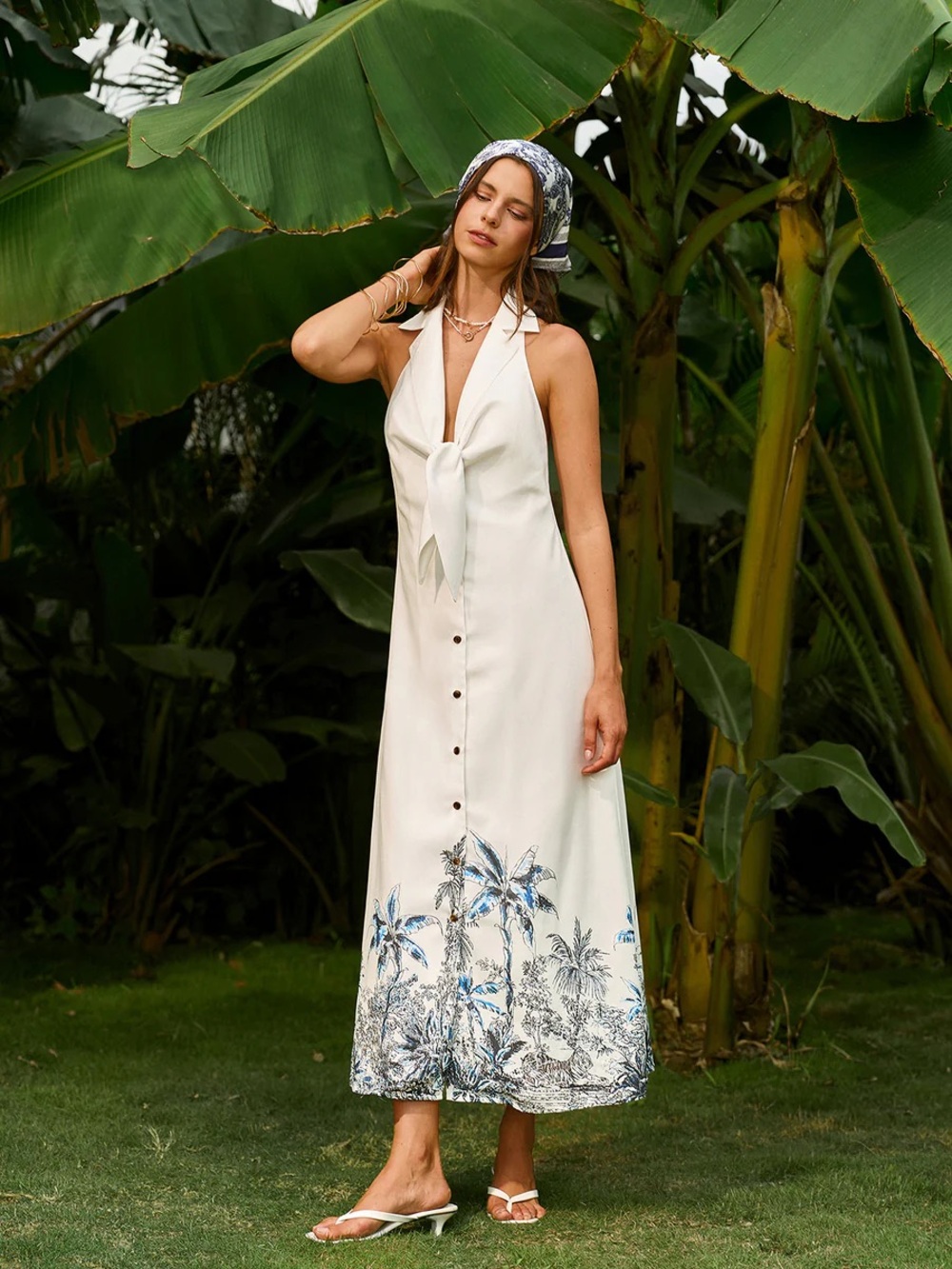 Commense Boho Tie-Front Backless Dress - Picture 2 of 16